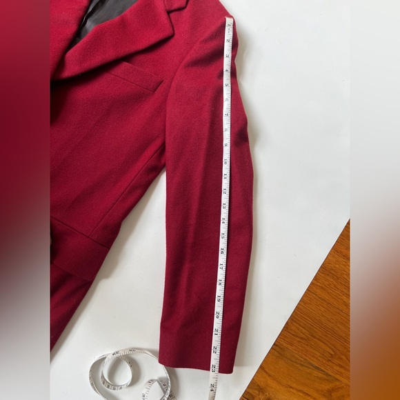 Women's Slim Red Wool-Cashmere Coat - Paul Smith | US 4 Small | Made in Italy - Picture 11 of 15